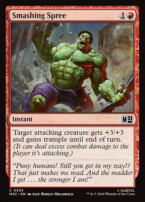 Smashing Spree Magic: The Gathering card
