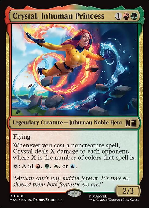 Crystal, Inhuman Princess Magic: The Gathering card