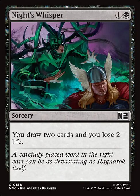 Night's Whisper Magic: The Gathering card