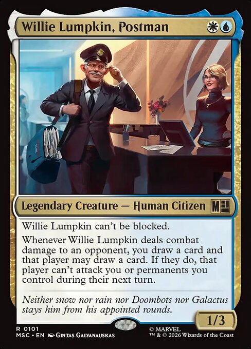 Willie Lumpkin, Postman Magic: The Gathering card