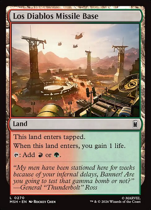 Los Diablos Missile Base Magic: The Gathering card