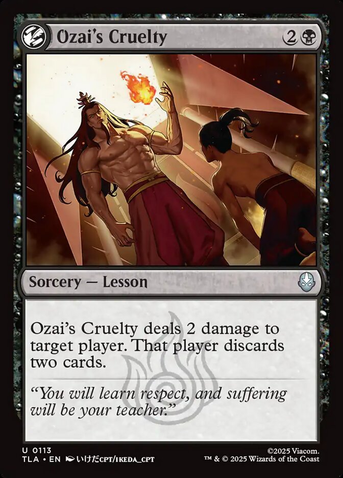 Ozai's Cruelty Magic: The Gathering card