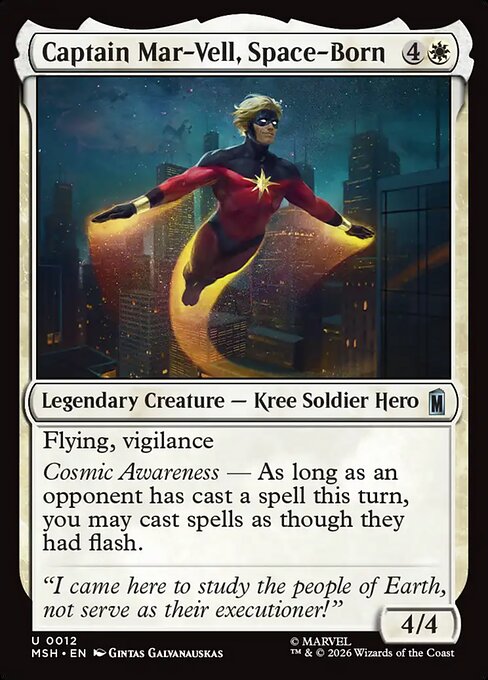 Captain Mar-Vell, Space-Born Magic: The Gathering card