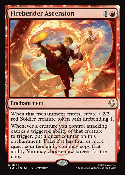 Firebender Ascension Magic: The Gathering card