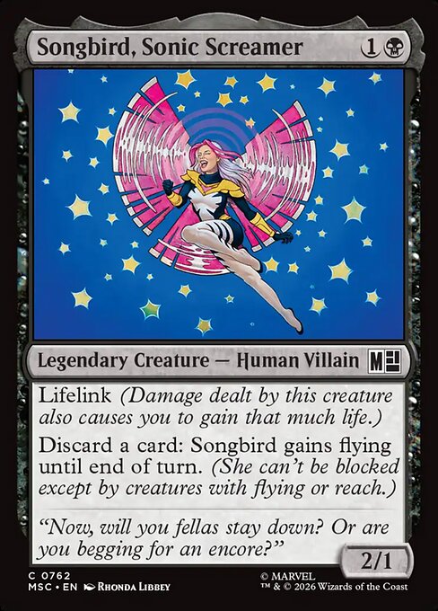 Songbird, Sonic Screamer Magic: The Gathering card