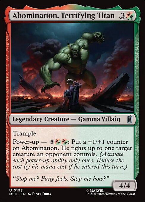 Abomination, Terrifying Titan Magic: The Gathering card