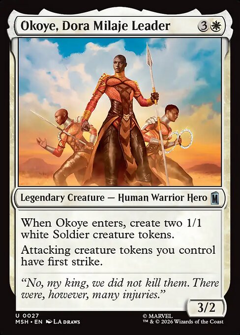 Okoye, Dora Milaje Leader Magic: The Gathering card