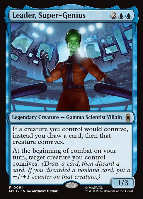 Leader, Super-Genius Magic: The Gathering card