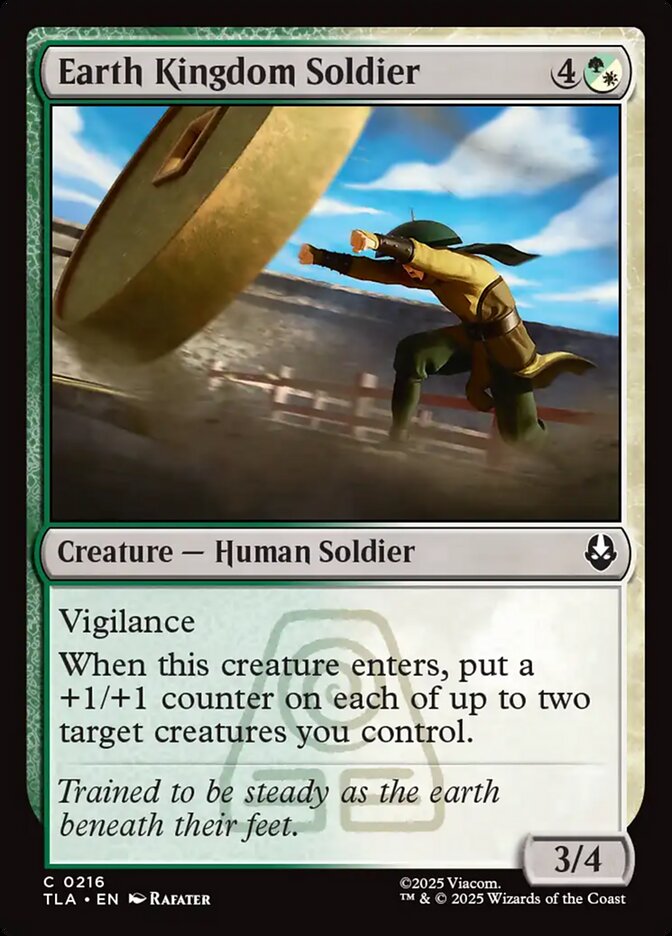 Earth Kingdom Soldier Magic: The Gathering card