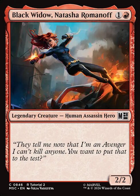 Black Widow, Natasha Romanoff Magic: The Gathering card