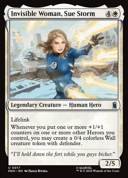 Invisible Woman, Sue Storm Magic: The Gathering card