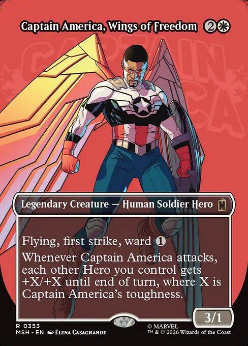 Captain America, Wings of Freedom Magic: The Gathering card