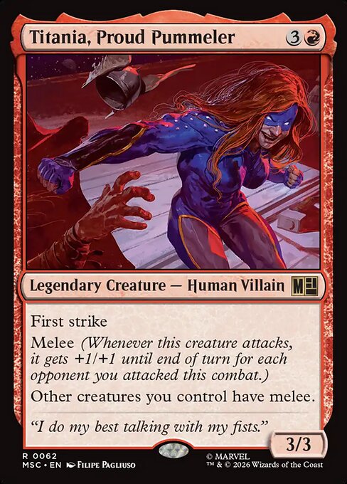 Titania, Proud Pummeler Magic: The Gathering card