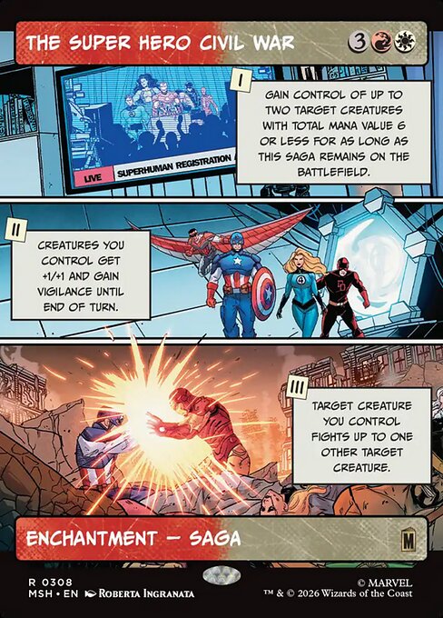 The Super Hero Civil War Magic: The Gathering card