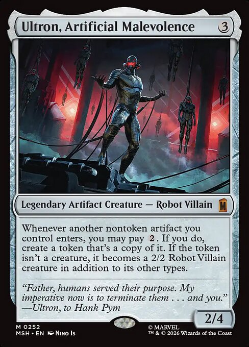 Ultron, Artificial Malevolence Magic: The Gathering card