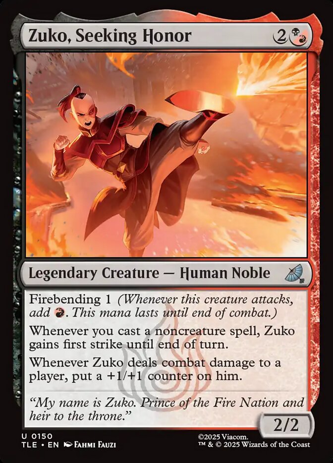Zuko, Seeking Honor card image