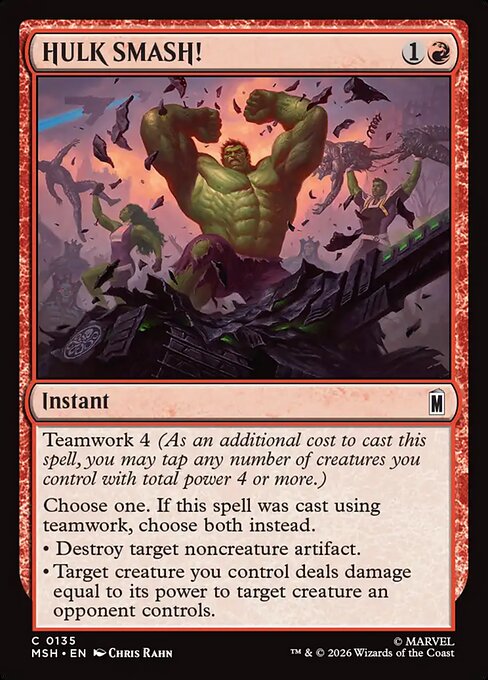 HULK SMASH! Magic: The Gathering card