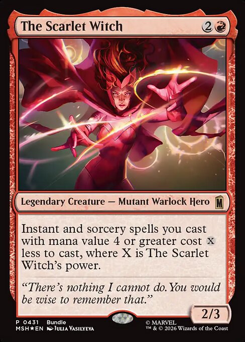 The Scarlet Witch Magic: The Gathering card