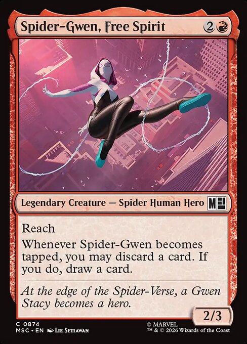 Spider-Gwen, Free Spirit Magic: The Gathering card