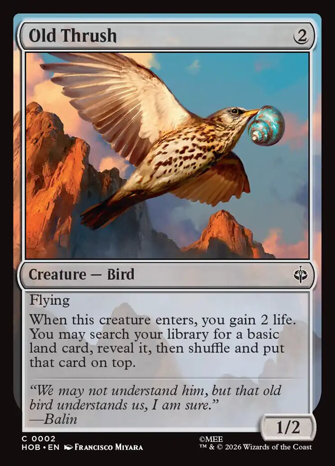 Old Thrush card image