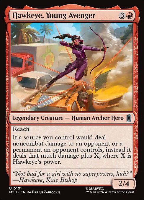Hawkeye, Young Avenger Magic: The Gathering card