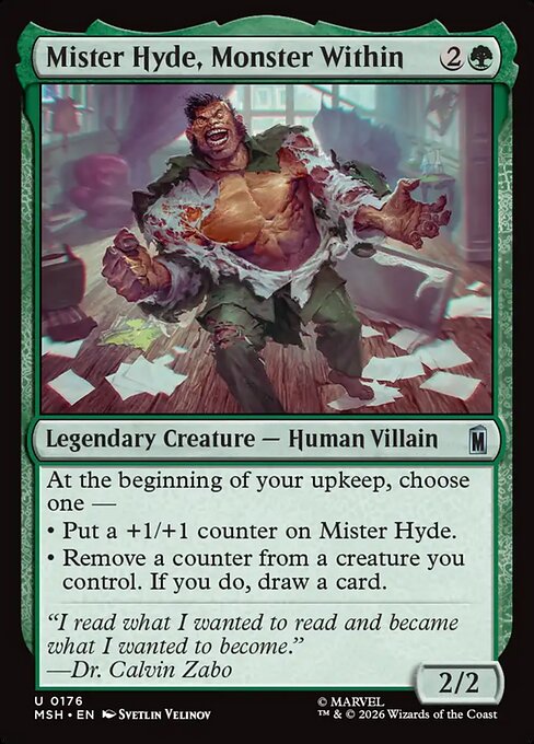 Mister Hyde, Monster Within Magic: The Gathering card
