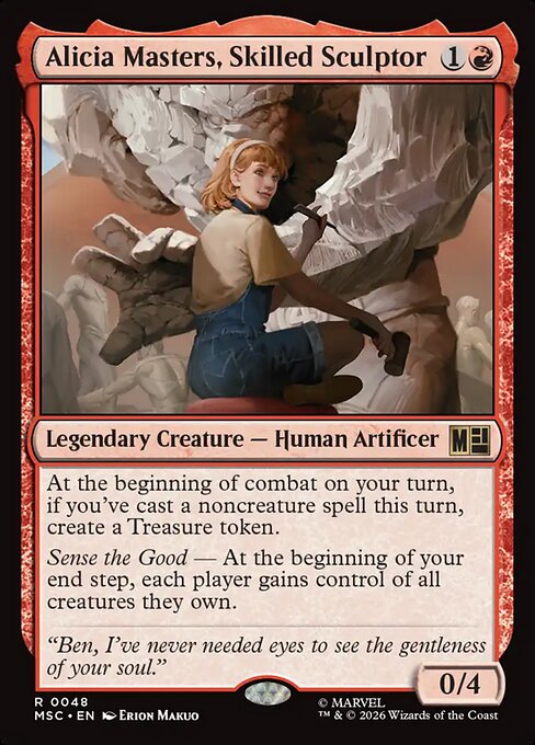 Alicia Masters, Skilled Sculptor Magic: The Gathering card