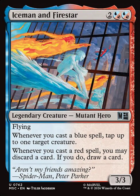 Iceman and Firestar Magic: The Gathering card