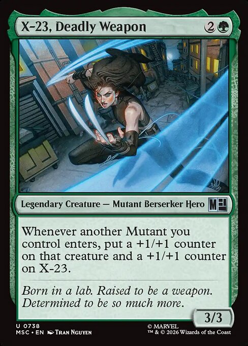 X-23, Deadly Weapon Magic: The Gathering card
