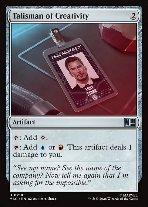 Talisman of Creativity Magic: The Gathering card