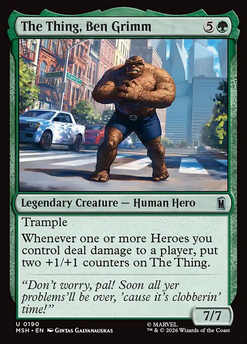 The Thing, Ben Grimm Magic: The Gathering card