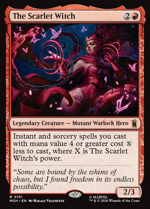 The Scarlet Witch Magic: The Gathering card