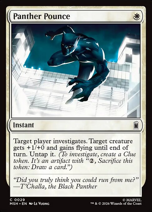 Panther Pounce Magic: The Gathering card