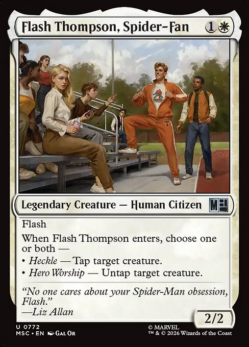 Flash Thompson, Spider-Fan Magic: The Gathering card