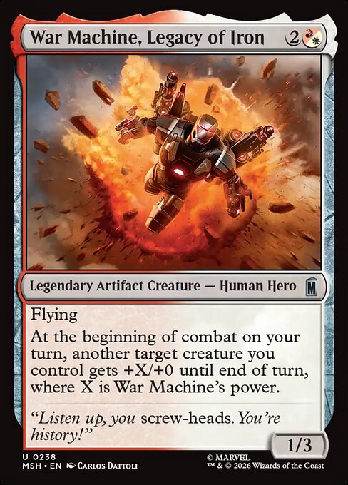 War Machine, Legacy of Iron Magic: The Gathering card