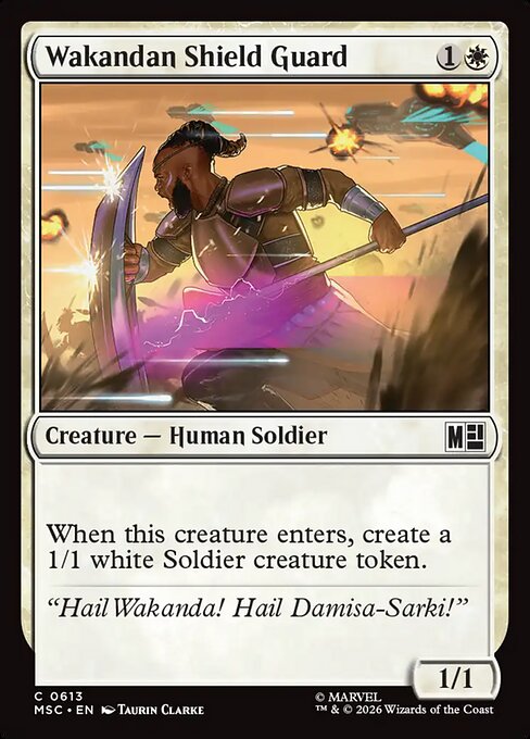 Wakandan Shield Guard Magic: The Gathering card