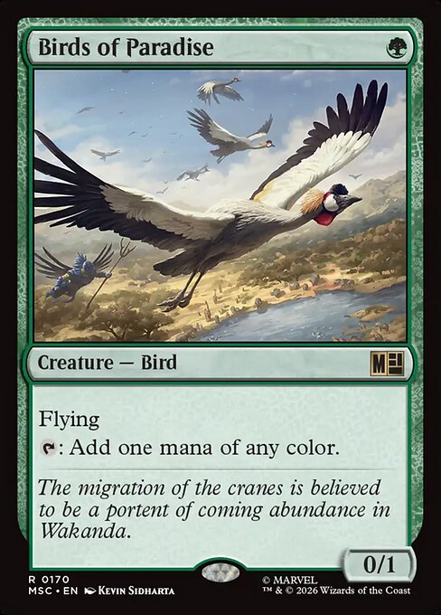 Birds of Paradise Magic: The Gathering card