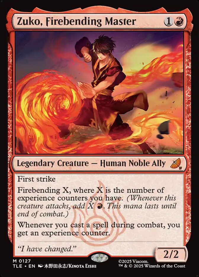 Zuko, Firebending Master card image
