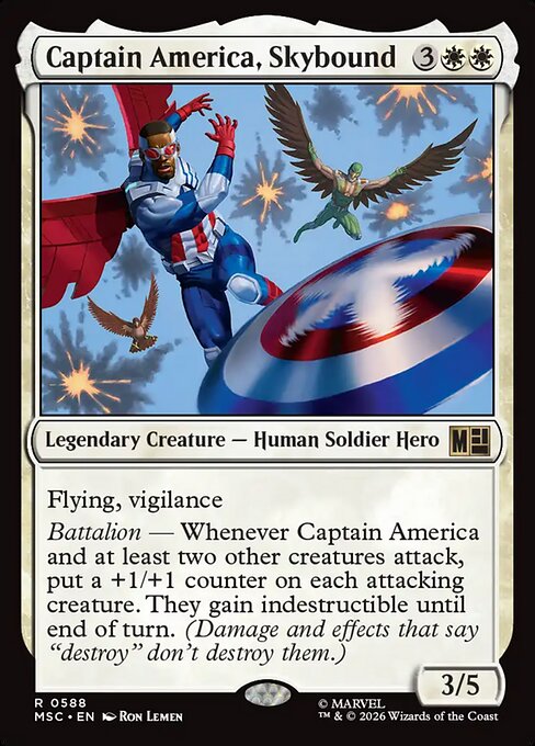 Captain America, Skybound Magic: The Gathering card