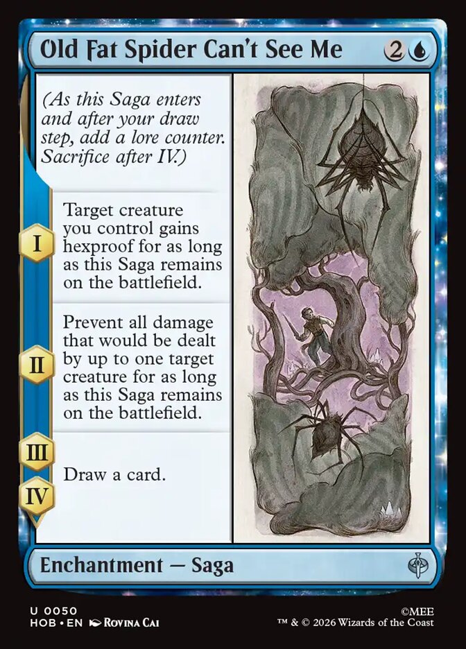 Old Fat Spider Can't See Me card image