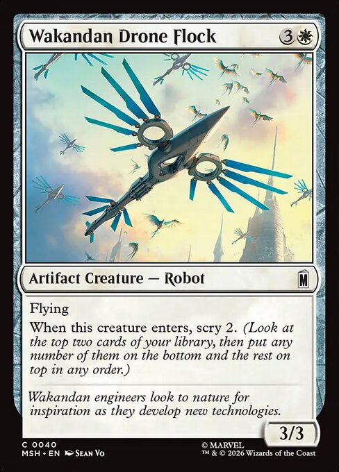 Wakandan Drone Flock Magic: The Gathering card