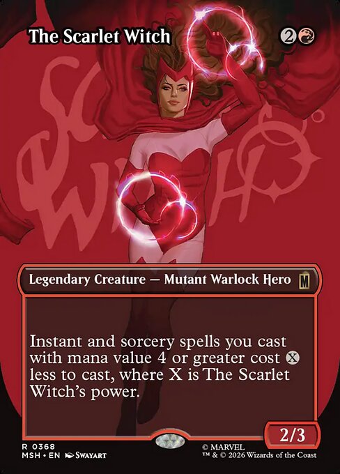 The Scarlet Witch Magic: The Gathering card