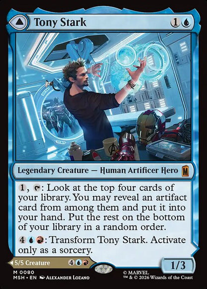 Tony Stark Magic: The Gathering card
