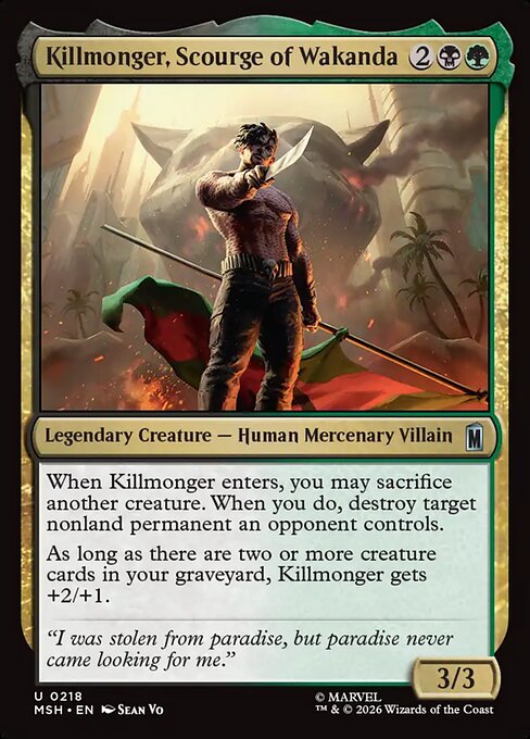 Killmonger, Scourge of Wakanda Magic: The Gathering card