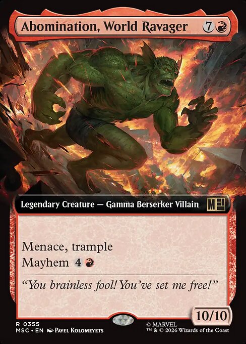 Abomination, World Ravager Magic: The Gathering card