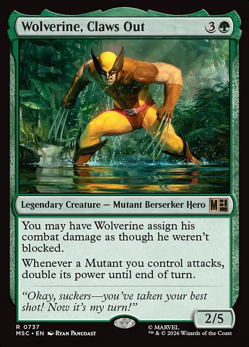 Wolverine, Claws Out Magic: The Gathering card