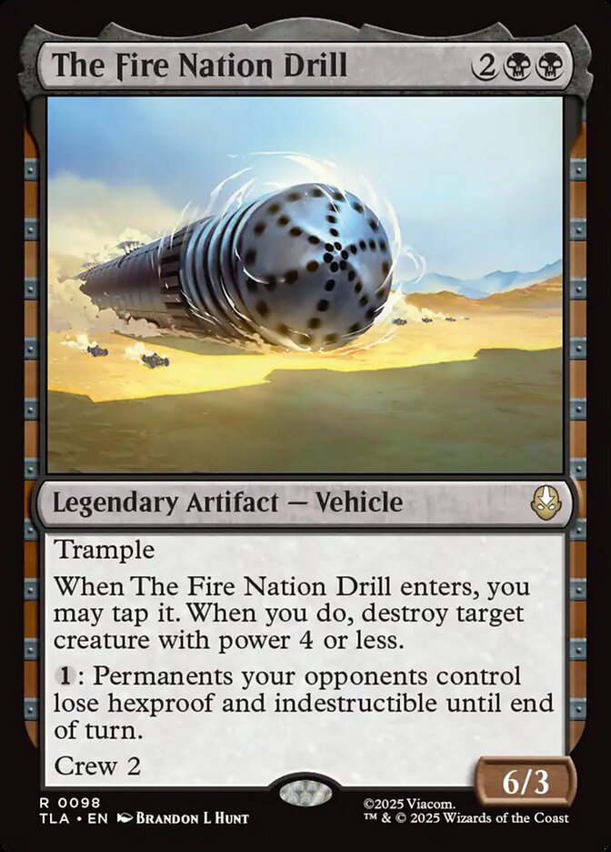 The Fire Nation Drill Magic: The Gathering card