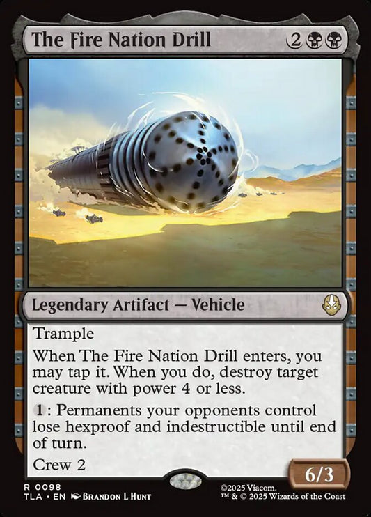 The Fire Nation Drill Magic: The Gathering card