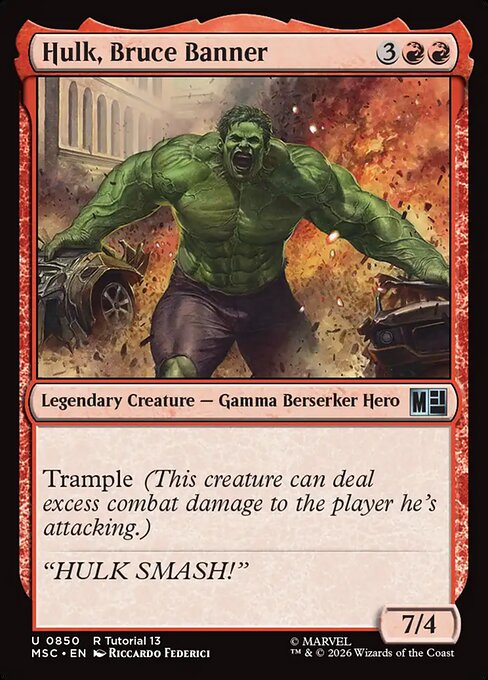 Hulk, Bruce Banner Magic: The Gathering card