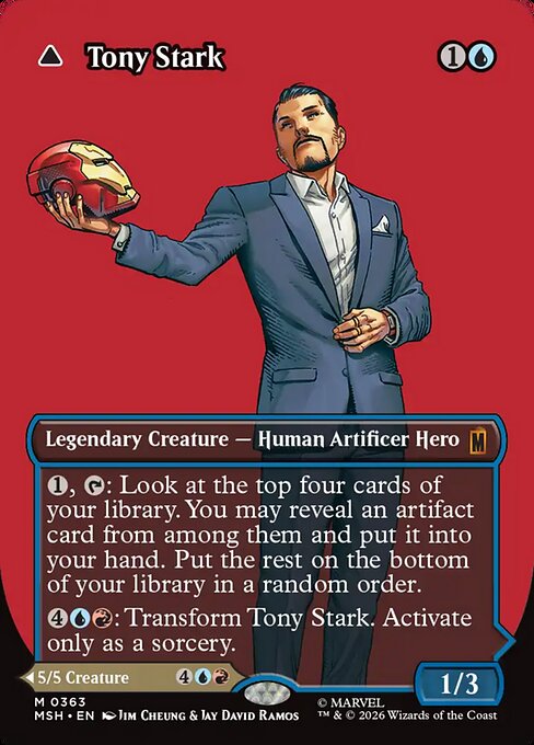 Tony Stark Magic: The Gathering card